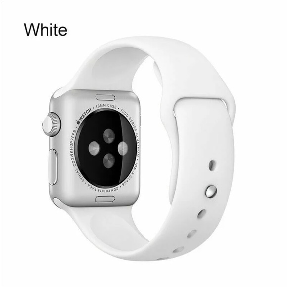 Apple Watch white sports band 38-44mm size M/L NEW - Picture 2 of 6